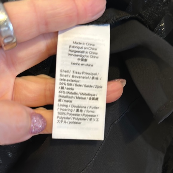 Black and Silver Striped Women's Top - Picture 4 of 6